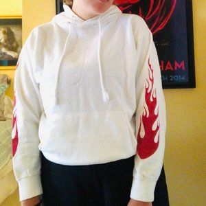 Brandy Melville/John Galt - White Flame Hoodie